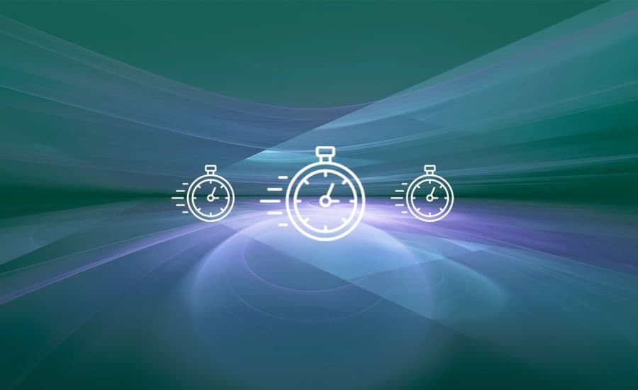 Farbiges Bild mit weissen Uhren (Long Thinking AI)