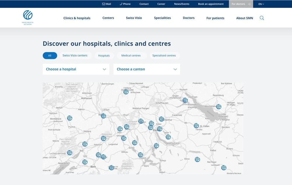 Interaktive Karte SMN